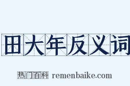 田大年反义词是什么意思的图片